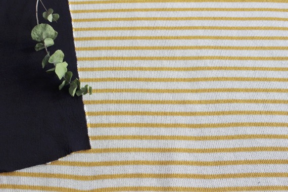 JCダブルフェイスニットボーダー　黄色